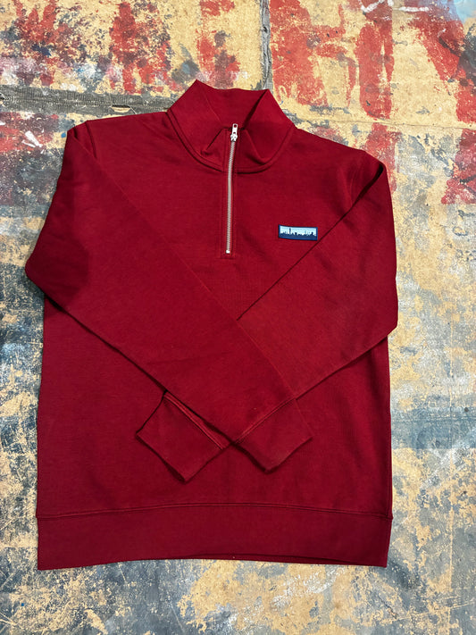 Skyline Patch - Halfzip - Burgundy