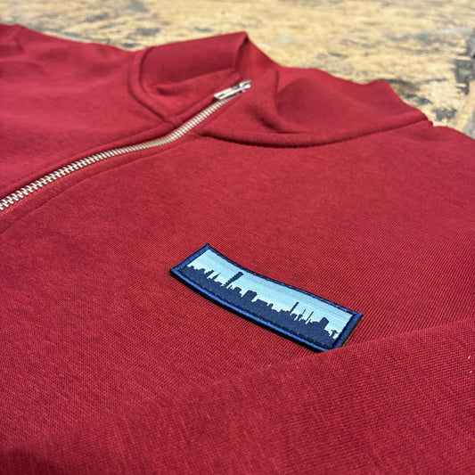 Skyline Patch - Halfzip - Burgundy