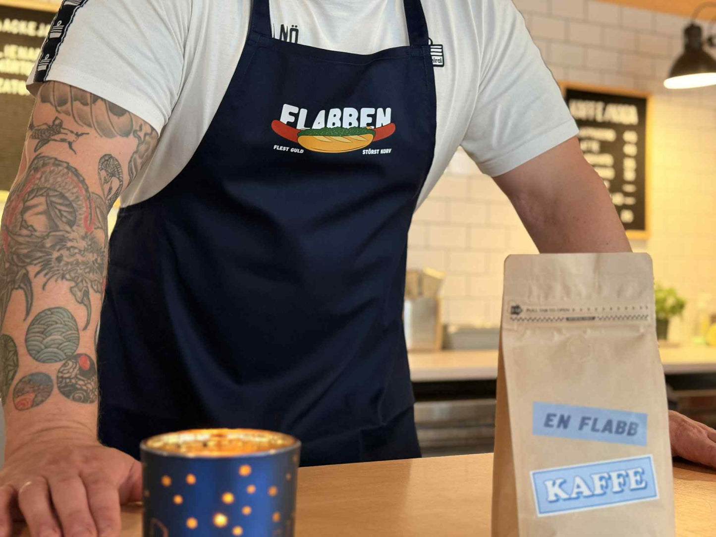 FLABBEN - Förkläde - Navy/korv